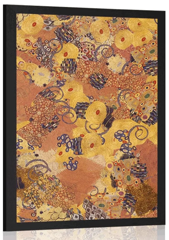 Plagát abstrakcia inšpirovaná G. Klimtom - 20x30 black