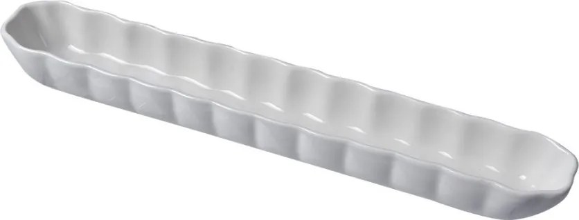 Biela dlhá úzka keramická miska - 26*4*3 cm