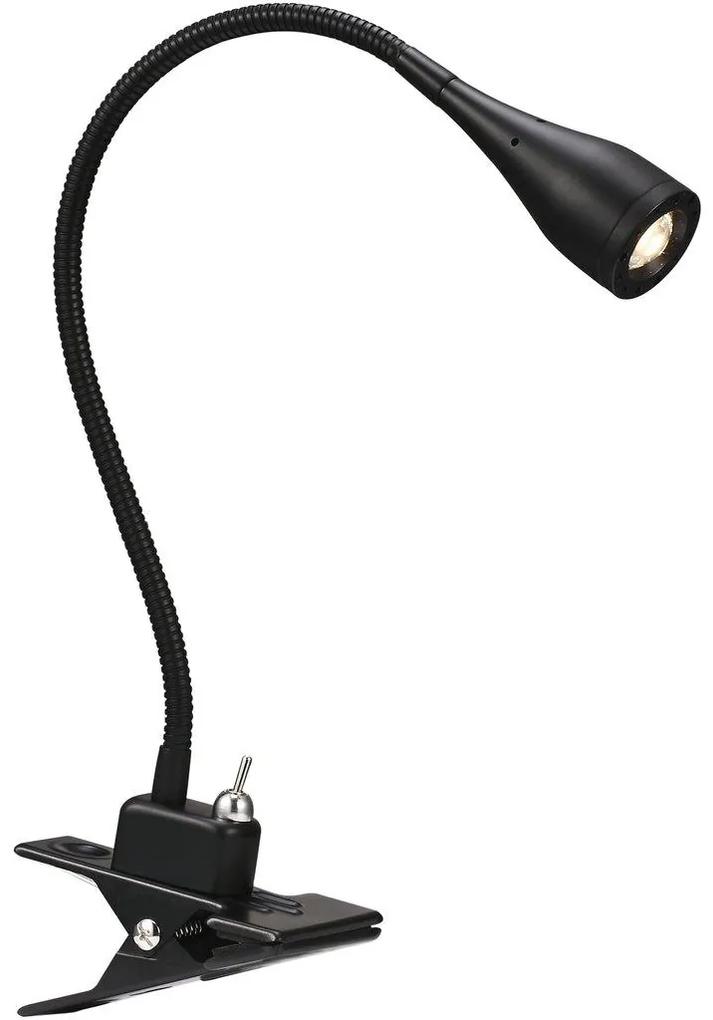 MENTO | moderné LED svietidlo so štipcom Farba: Čierna