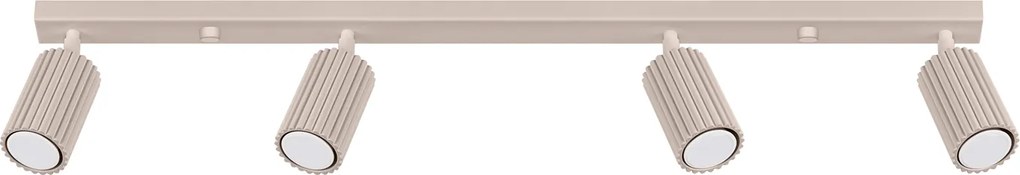 Bodové svietidlo Karbon, 4x tmavobéžové hliníkové tienidlo, (možnosť polohovania)