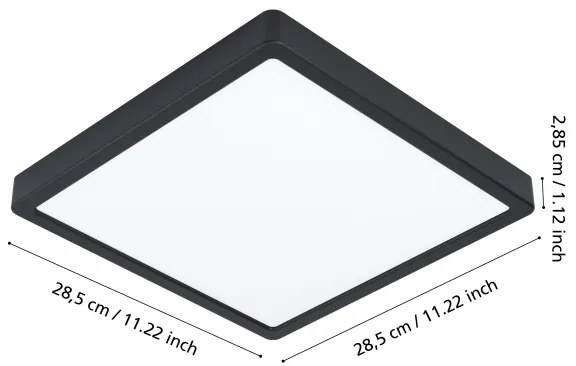 Eglo 900281 - LED Kúpeľňové stropné svietidlo ARGOLIS LED/20,5W/230V IP44 čierna