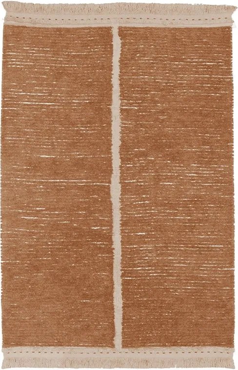 Bavlnený koberec v béžovo-tehlovej farbe 140x200 cm Duetto Toffee – Lorena Canals