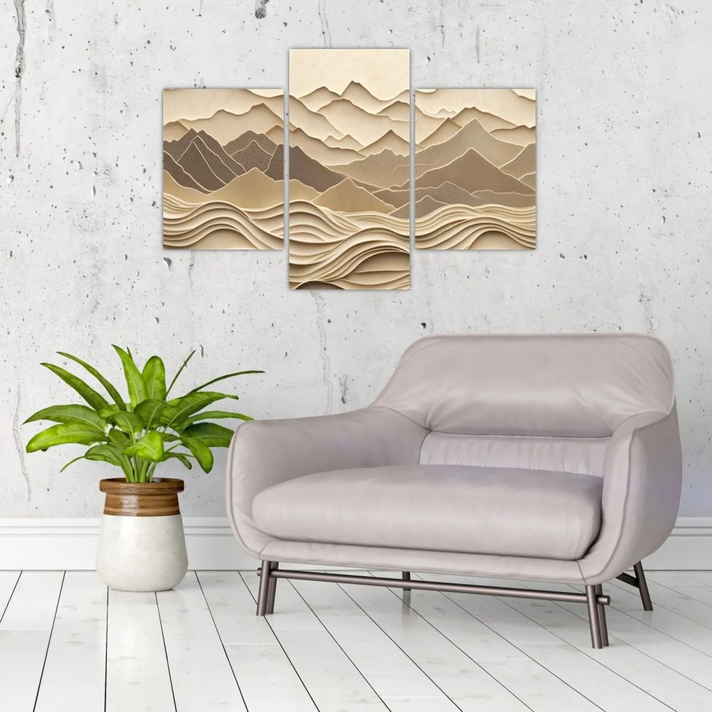 Obraz - 3D línia hôr (90x60 cm)