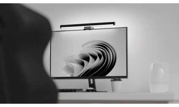 LED Stmievateľné osvetlenie monitora LEVANO LED/5W/5V 3000-6000K čierna