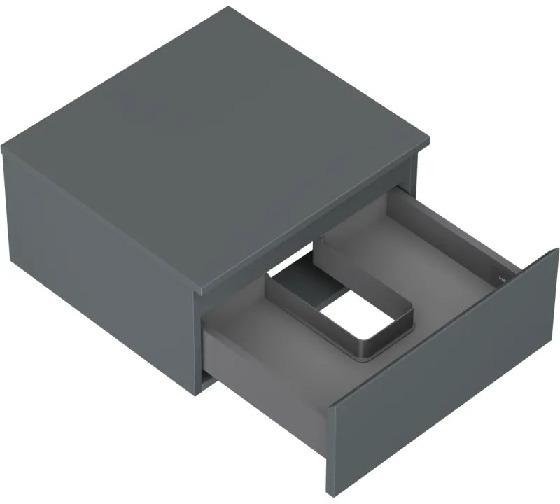 Mexen Orio, kúpeľňová skrinka 50 cm s hornou časťou, 1 zásuvka, grafitová matná, 91A10-05023-1-BFC66