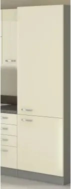 Vysoká kuchynská skriňa Karmen 40DK, 40 cm, šedá/krémová%