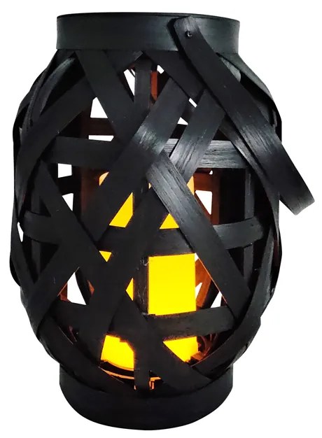 PLX Solárna LED lampáš CHATEAUGUAY, teplá biela, 16x40cm, čierna, IP44