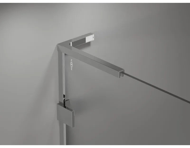 Mexen, Mexen Lunar L sklápacie pravé sprchové dvere 70 cm, transparentné, chróm - 834L-070-000-01-00-P