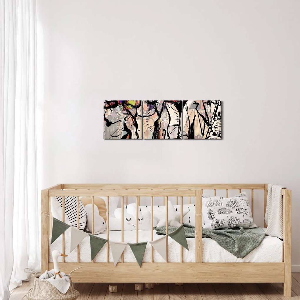 Obraz - Jazzová noc (s hodinami) (90x30 cm)