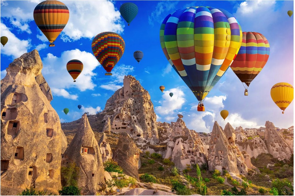 Obraz - Teplovzdušné balóny, Cappadocia, Turkey. (90x60 cm)