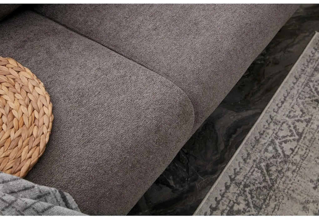 Rohová sedačka Simeon (L) (sivá + zlatá). Akcia -18%. Vlastná spoľahlivá doprava až k Vám domov. 1106984