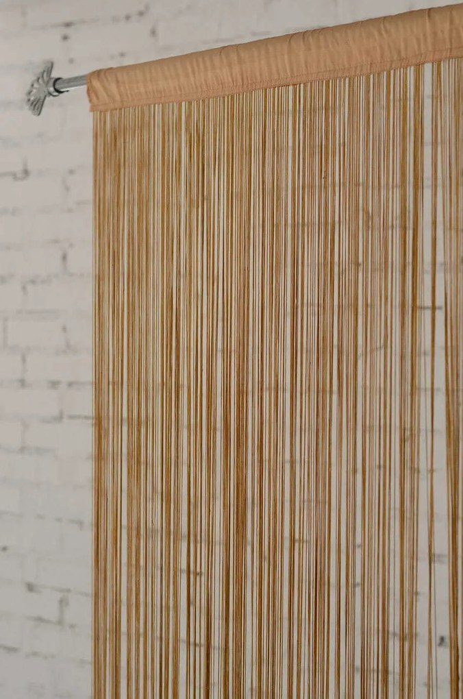 Šnúrkový záves SPAGHETTI 90x280 cm - béžový
