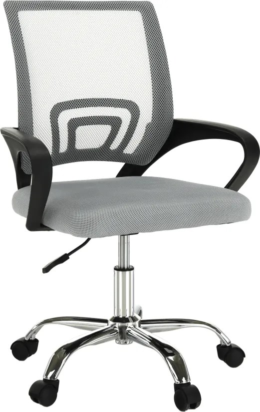 Kancelárska stolička, sivohnedá TAUPE/čierna, DEX 2 NEW