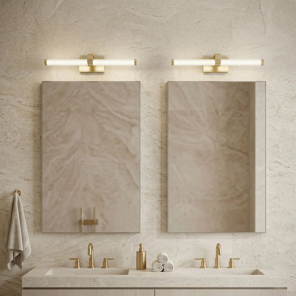 Toolight Toolight, LED nástenné svietidlo 40cm, 9W, 4000K, 1000lm, APP1885-1W, zlatá matná, OSW-66040