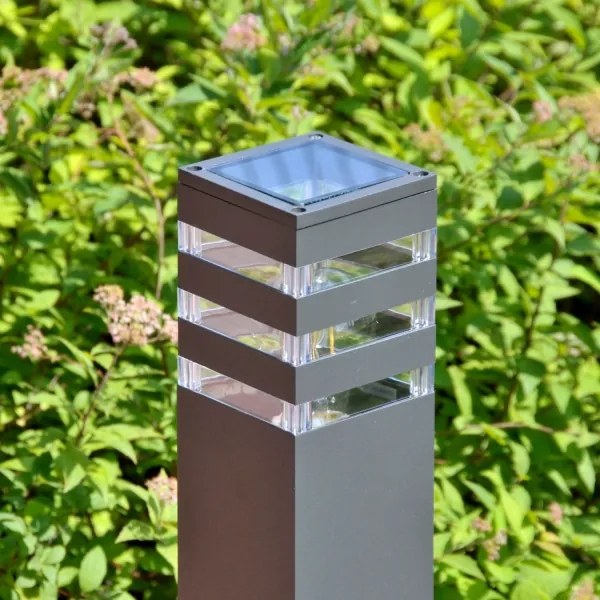 Stmievateľné LED RGBW vonkajšie svietidlo TEKSAS 1xE27/9W/230V 74 cm IP44 antracit