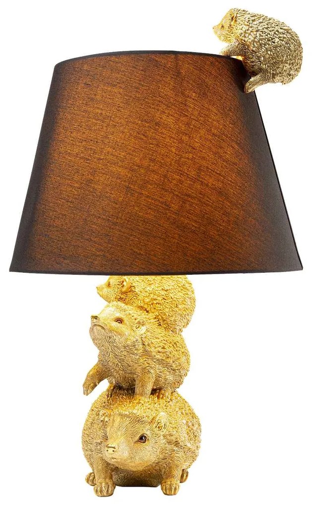 Animal Hedgehog Family stolová lampa zlatá 50 cm