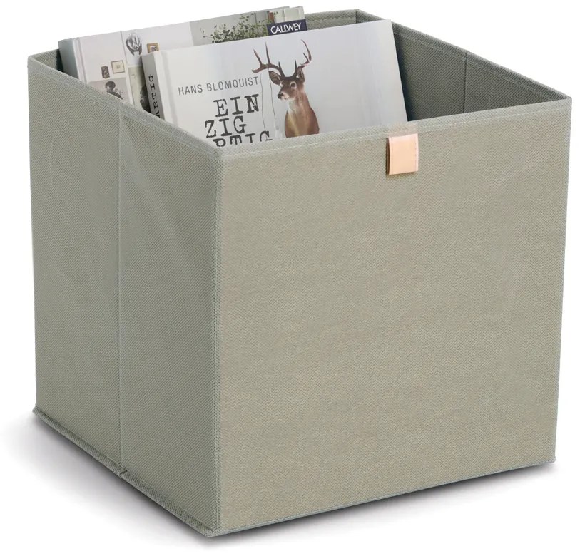 Zeller Present Úložný box, kocka, do štvorcových knižníc WOVEN 32x32x32, khaki
