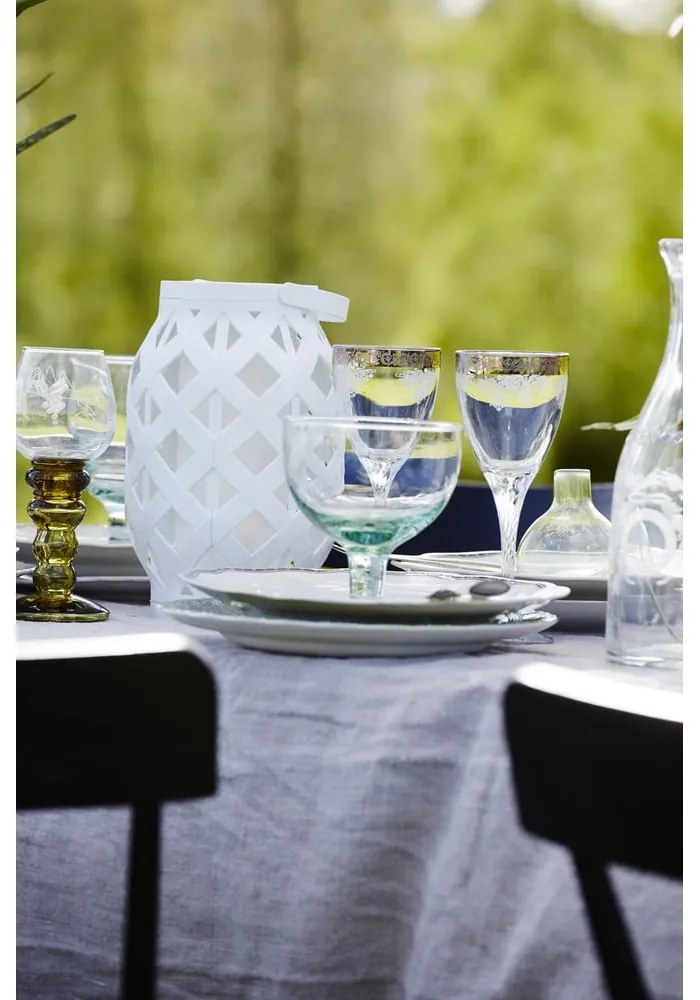 Biely lampáš Star Trading Flame Lantern, výška 23 cm