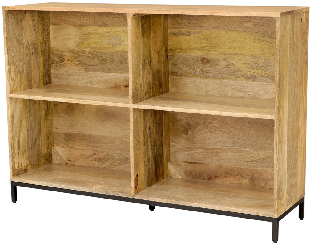 furniture-nabytek.cz - Úzka knižnica 130x90x35 z dreva mango