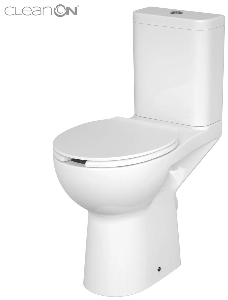 Cersanit Etiuda, WC kombi misa zvýšená pre hendikepovaných, CleanOn bez sedátka, zadný odpad, K11-0221