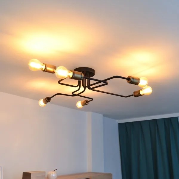 LED Prisadený luster TUBE 6xE27/15W/230V