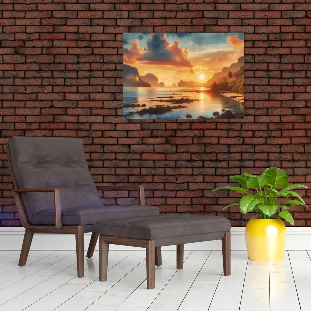 Obraz - Pohľad z pláže (70x50 cm)