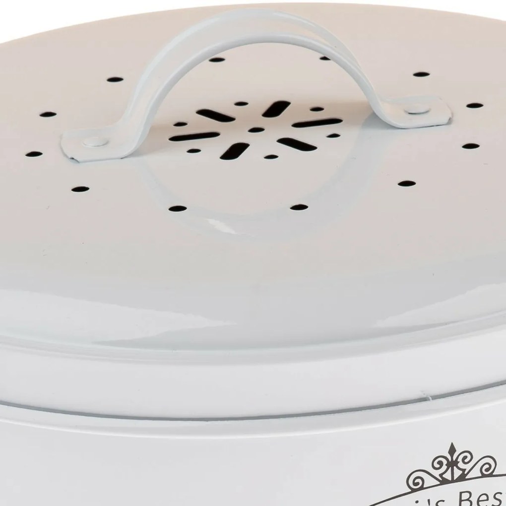 Kovová nádoba na kompost s uhlíkovým filtrom 8 l