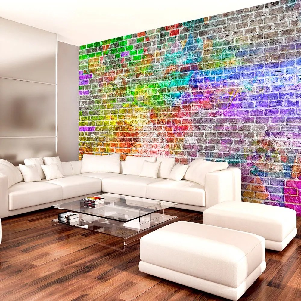 Fototapeta - Rainbow Wall 400x280