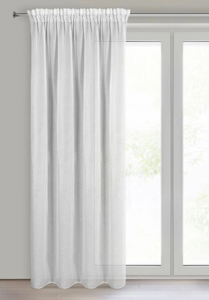 ZÁCLONA NA PÁSKE TULSA 140X270 CM BIELA