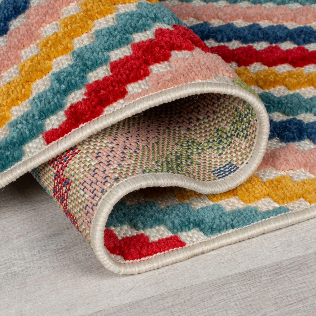 Kusový koberec Miami Bay Diamond Multi – na von aj na doma, 200x290, viacfarebná, exteriér, Flair Rugs