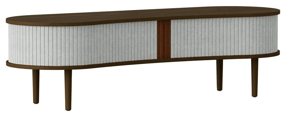 Sivo-hnedý TV stolík v dekore duba 140x40 cm Audacious – UMAGE