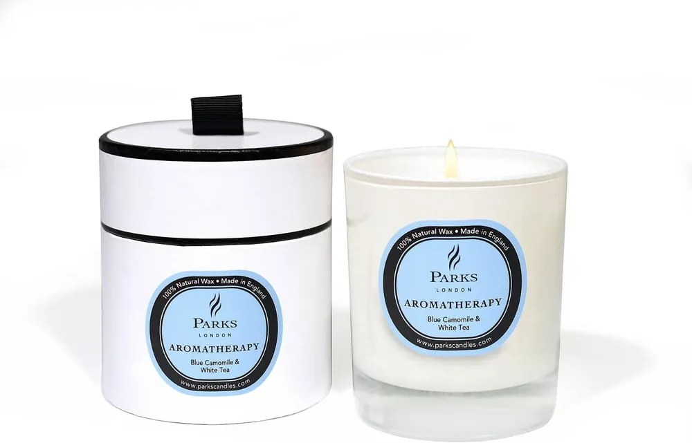 Sviečka s vôňou harmančeka a bieleho čaju Parks Candles London Aromatherapy, 50 hodín horenia