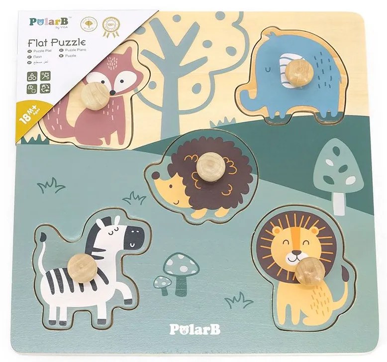 Drevené vkladacie puzzle zvieratá Viga