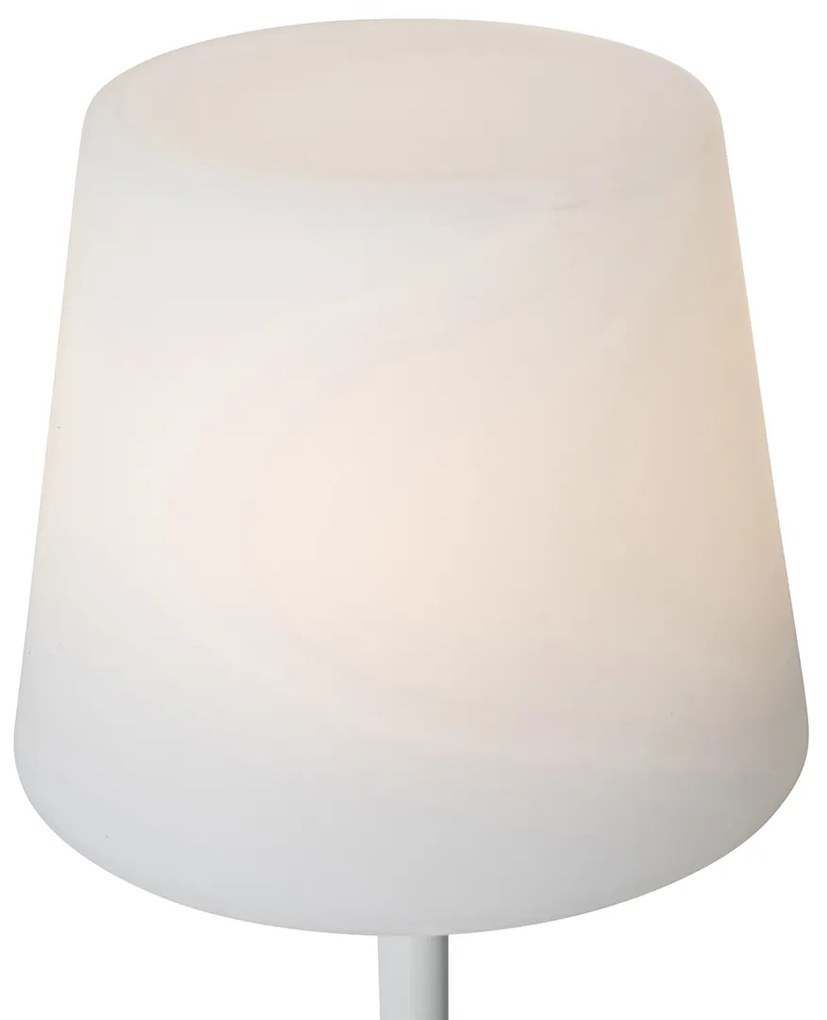 Sada 2 nabíjateľných stolných lamp bielych 40 cm IP54 - Jude