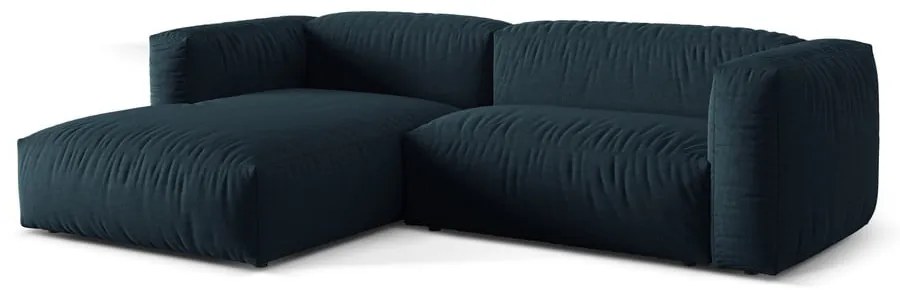 Tmavomodrá modulárna rohová pohovka (ľavý roh) Martina – Micadoni Home
