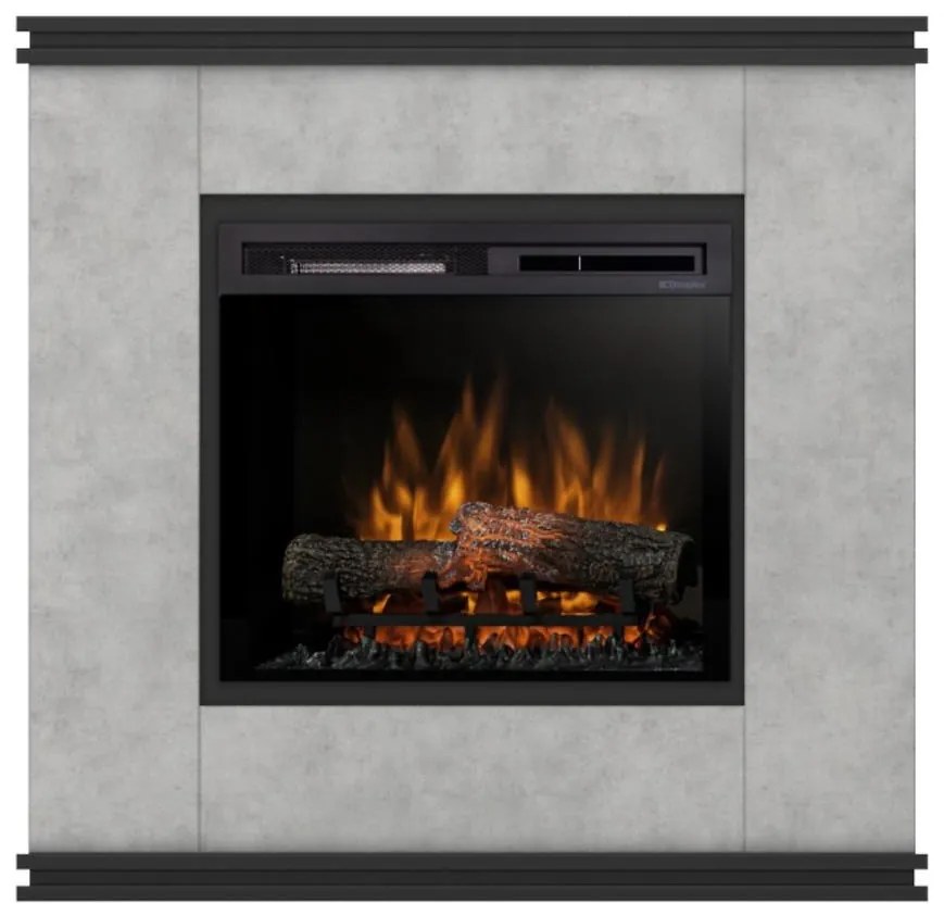 Elektrický krb Vena 23 beton/čierny