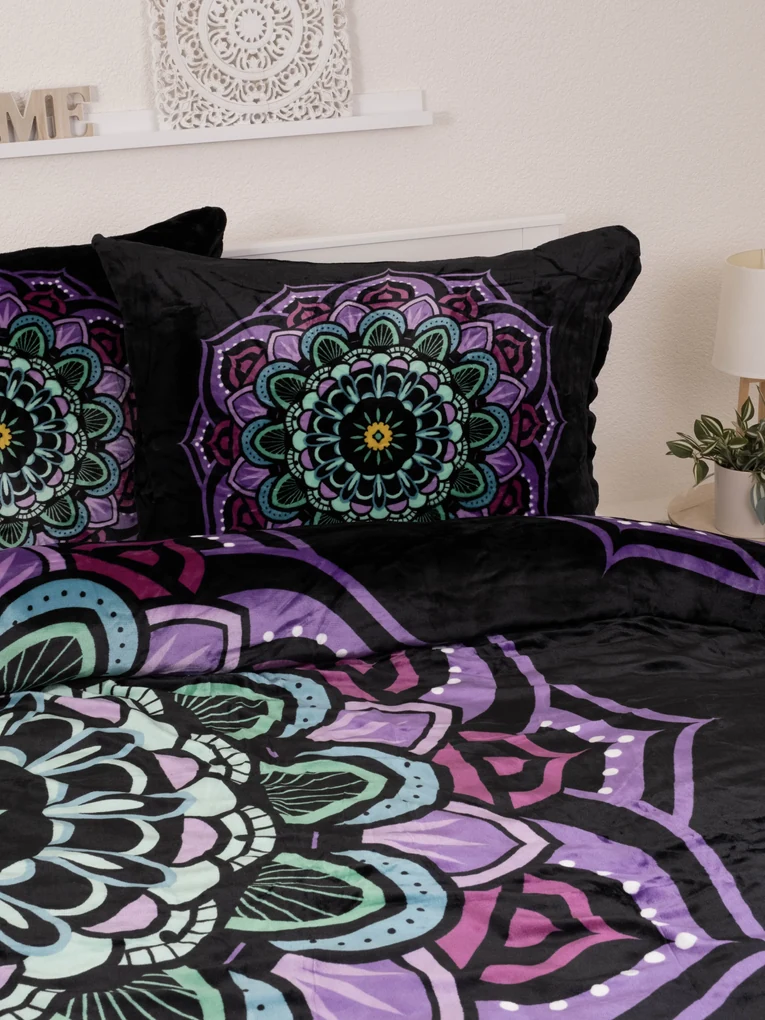 Obliečky mikroplyš Exclusive – Mandala fialová
