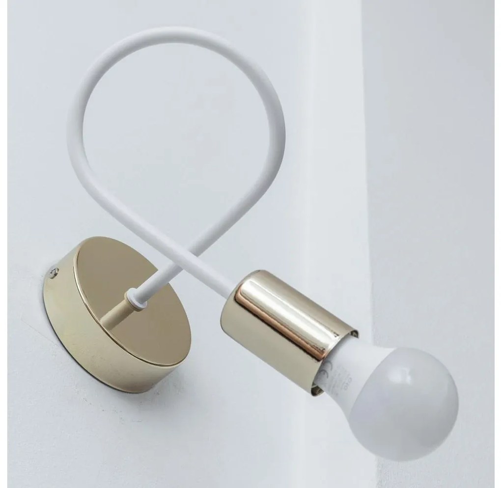 Nástenné svietidlo OXFORD 1xE27/15W/230V zlatá/biela