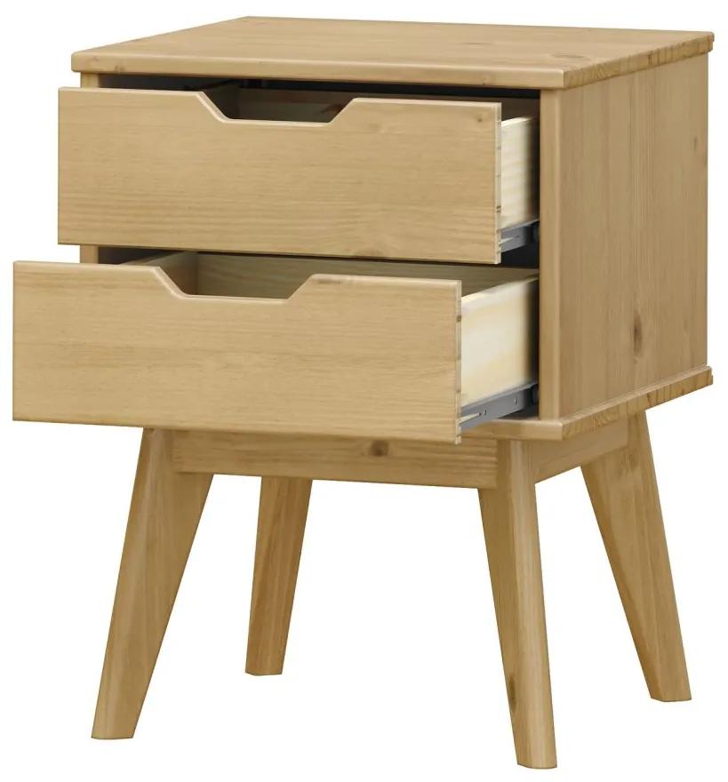 IDEA nábytok Nočný stolík 2 zásuvky BONITO vosk