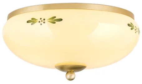 Orion DL 7-673 - Stropné svietidlo LANDHAUS 2xE27/60W/230V pr. 28 cm mosadz/béžová