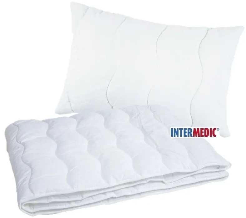 Letný set Medical – biely paplón 140x200 cm + vankúš 70x90 cm, antialergický, prateľný na 90 °C Veľkosť: 200x220/2x70x90cm