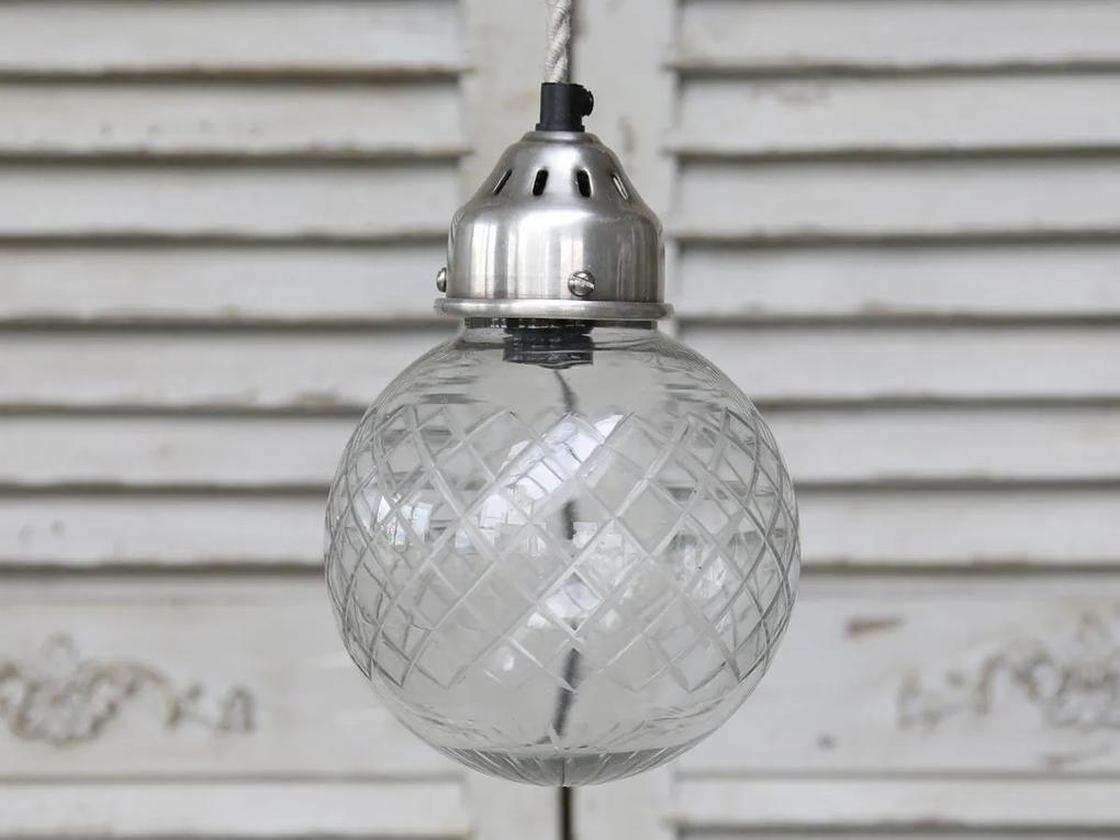 Chic Antique Stropná lampa Ball glass