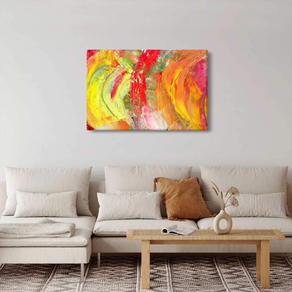 Obraz abstrakcie - maľba (90x60 cm)