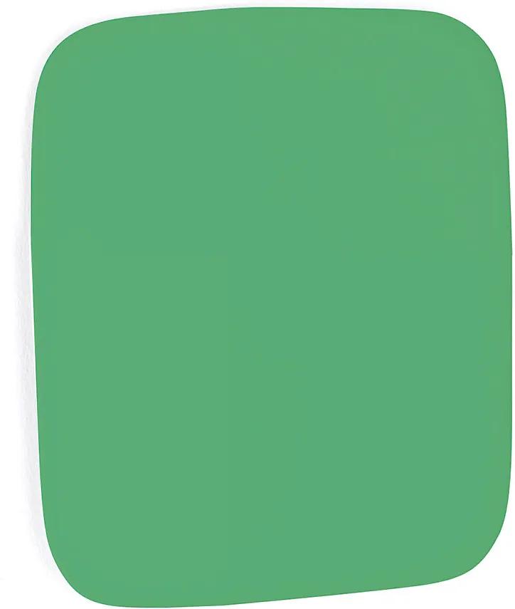 Sklenená magnetická tabuľa Stella so zaoblenými rohmi, 300x300 mm, zelená