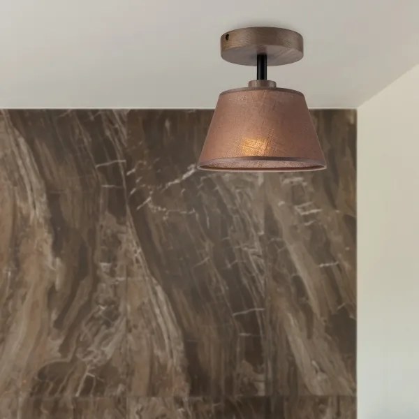 Brilagi - LED Prisadený luster ANTHONY 1xE14/60W/230V dub orech/hnedá