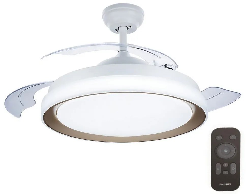 Philips-LED Stropné svietidlo s ventilátorom LED/35W/230V 5500/4000/2700K+DO zlat P6219