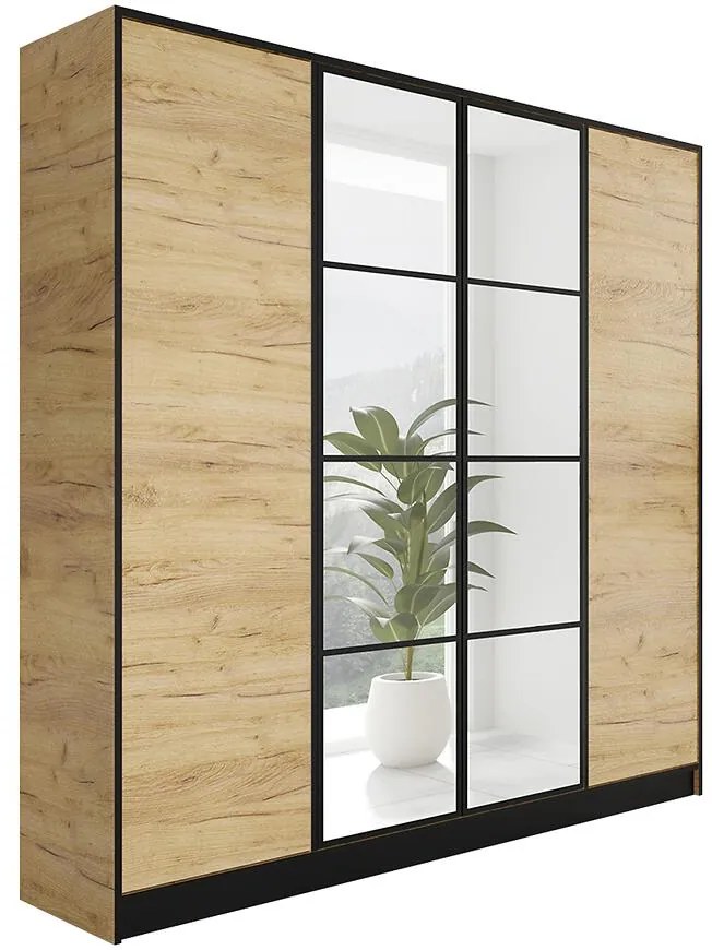 Skriňa Eden 4d 207 Dub Craft Zlatý 1