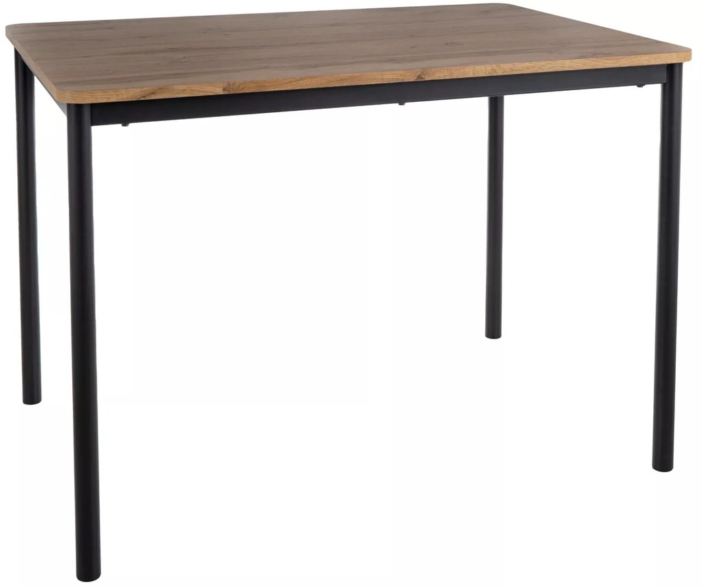 Jedálenský stôl City 110 cm dub artisan/čierny