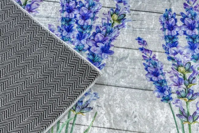 Protišmykový koberec / behúň ANDRE 2716 sivý / fialový