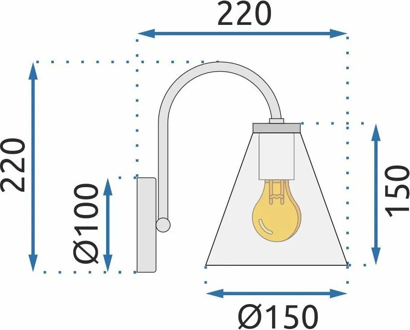 Toolight Toolight, nástenné svietidlo FOREST APP933-1W, biela-hnedá, OSW-03857